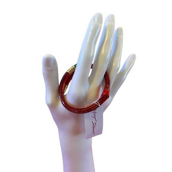 Betsey Johnson Sparkly Red & Green Pencil Hinged Bracelet. Adorable! - Picture 4 of 10